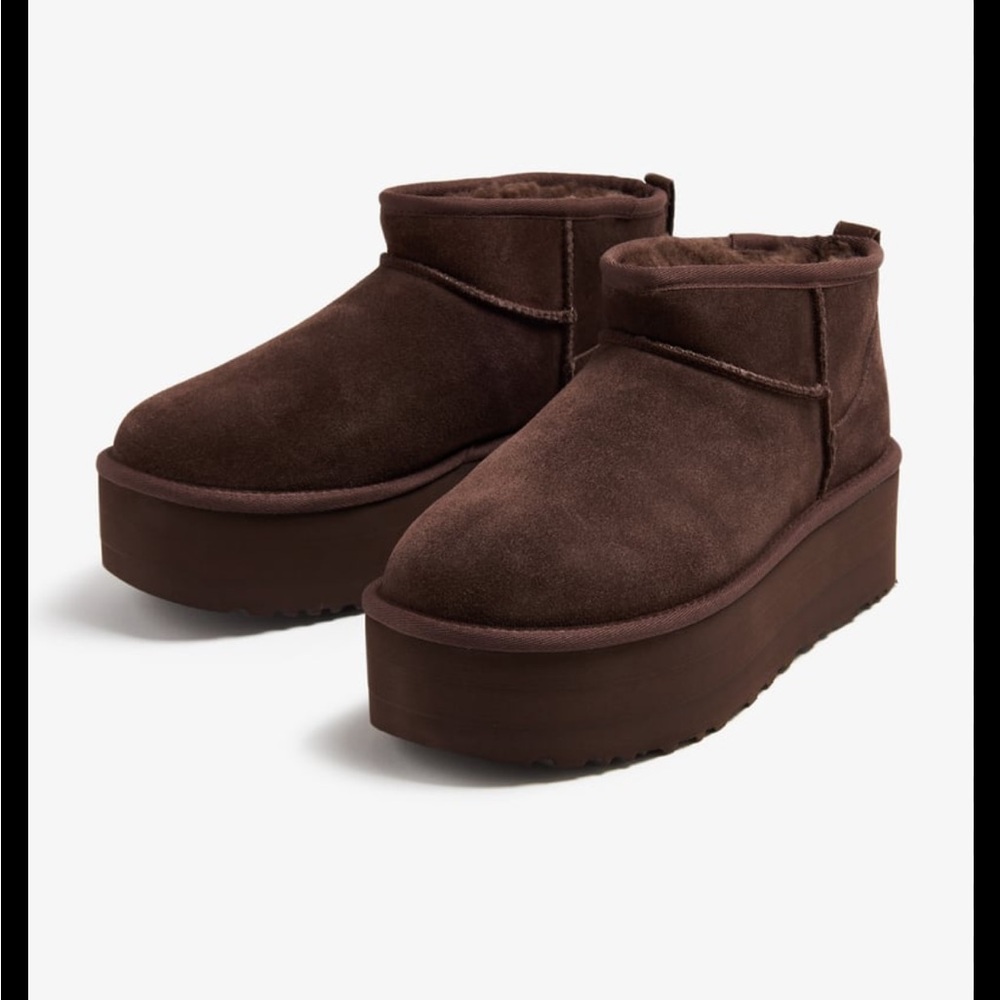 UGG Brown Winter Platform Boots